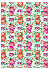 Floral pattern designer print - A4