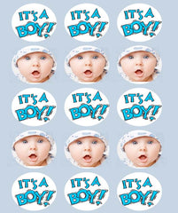 "It's a boy" cupcake toppers