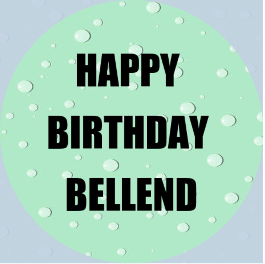 'Happy Birthday Bellend' - cupcake toppers