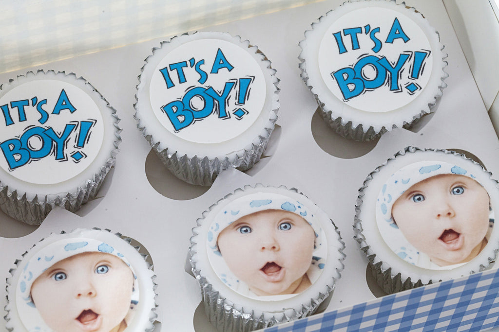 "It's a boy" cupcake toppers